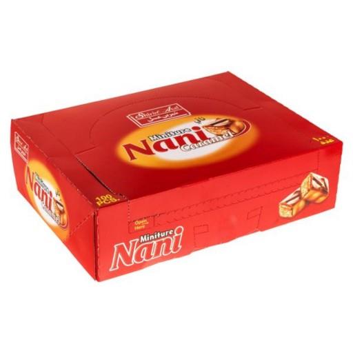 شکلات نانی شیرین عسل (مینی قرمز) نوقا و کارامل با روکش شکلاتی
